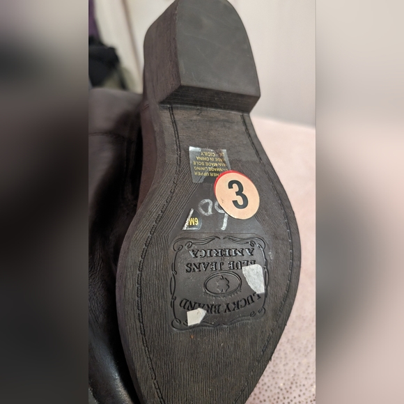 Lucky Brand brown ankle cowboy boots Womens 6 NWOT - Picture 3 of 11